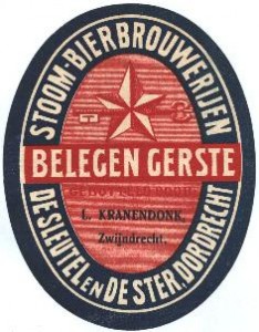 Label De Sleutel en De Ster Dordrecht-Zwijndrecht - Source: bieretiketten.nl