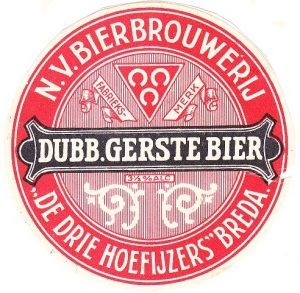 De Drie Hoefijzers - Dubbel gerste - Source: bieretiketten.nl