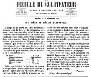 La feuille du cultivateur, 19 November 1863.