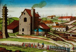 Coal mine in Liège, 1812. It was in this industrial city that saison first appeared. Source: Wikipedia