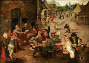 Pieter Breughel the Younger - The Swann inn (detail) - Wikimedia Commons