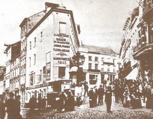 Rue de la Montagne in Charleroi, where café Le Cheval Arabe was located. Image: paysdecharleroi2.canalblog.com