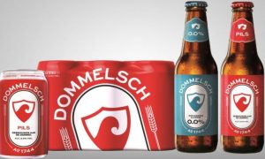 Restyled Dommelsch from 2018, not unlike old labels of the former Phoenix brewery in Amersfoort.