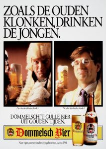'The generous beer from golden times': in the 1980s Dommelsch was back. Source: geheugenvannederland.nl