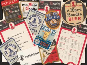 Labels and other printed matter from Van Waes-Boodts brewery. Source: Zeeuws Archief.