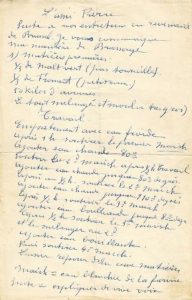 The original recipe Tomsin scribbled down for Pierre Celis. Source: Heemkunde Hoegaarden.