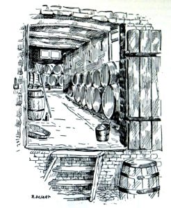 'The cellars at Auguste Lambic's brewery', Les mémoires de Jef Lambic p. 17.