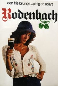 Rodenbach poster, probably from the 1970's, advertising as 'a fresh little brown one... spicy and distinct'.